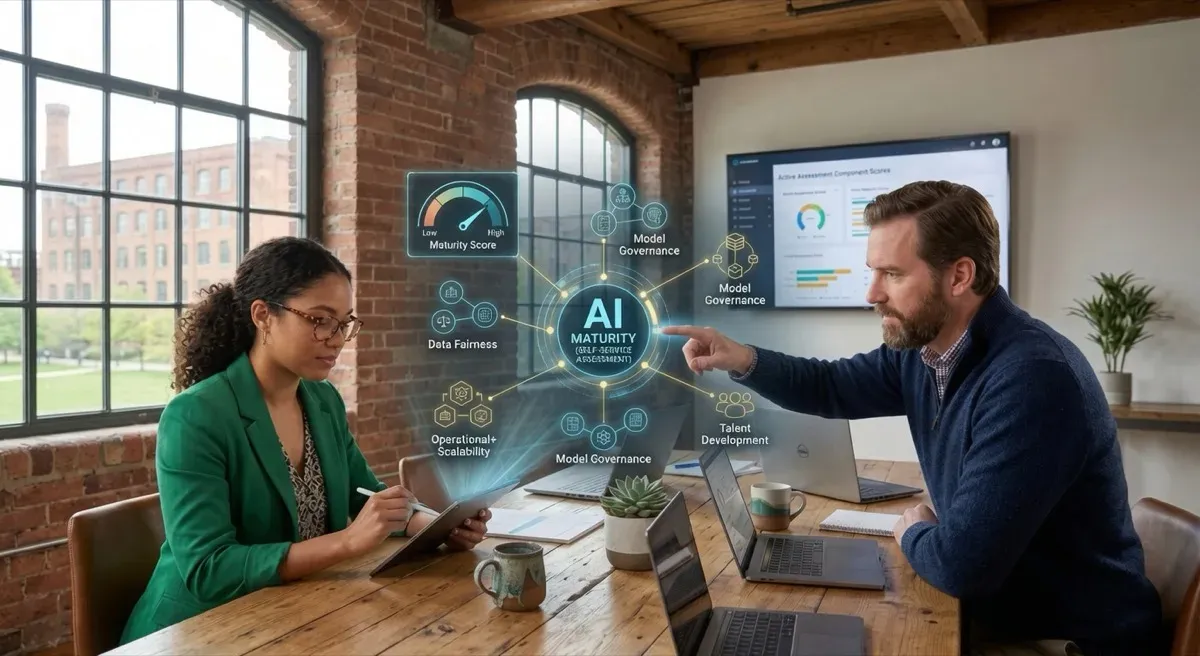Self-service AI maturity assessment report preview