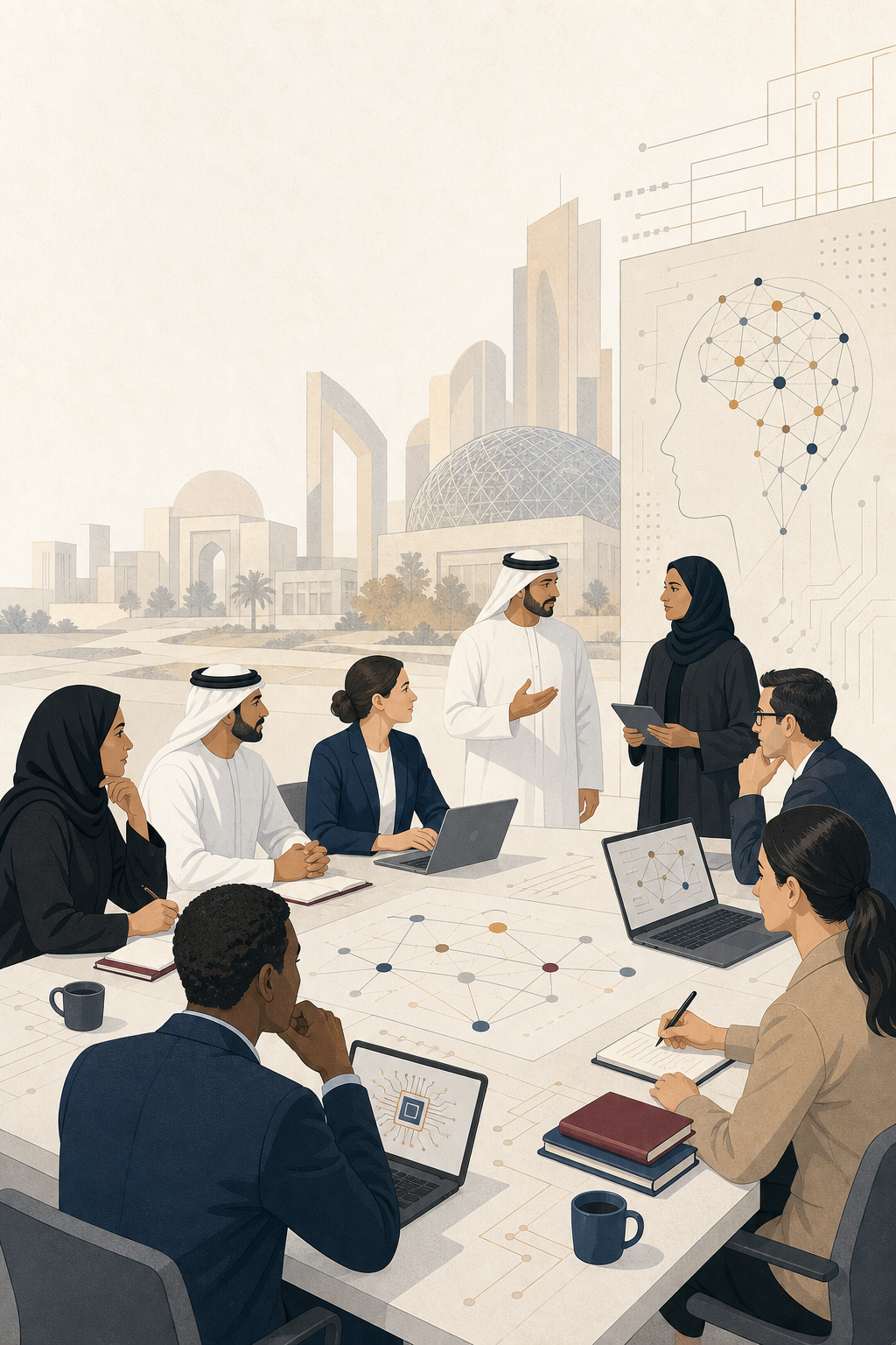 Editorial illustration for The Emirates Intelligencer
