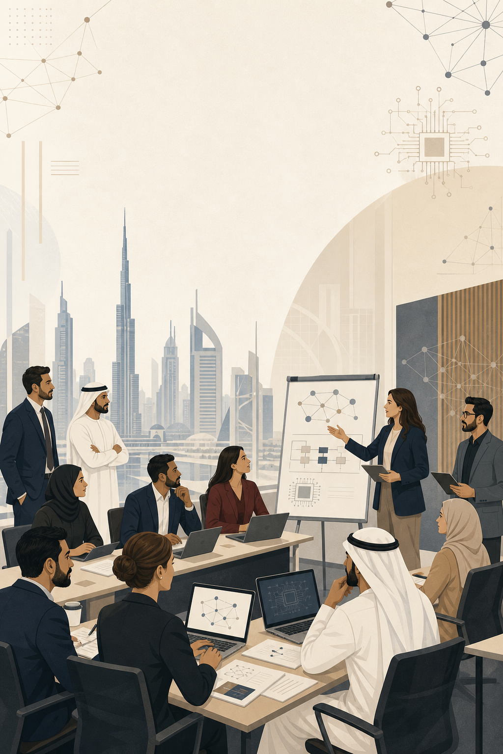 Editorial illustration for The Emirates Intelligencer