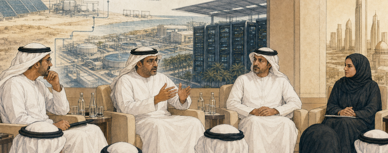 Editorial illustration for The Emirates Intelligencer