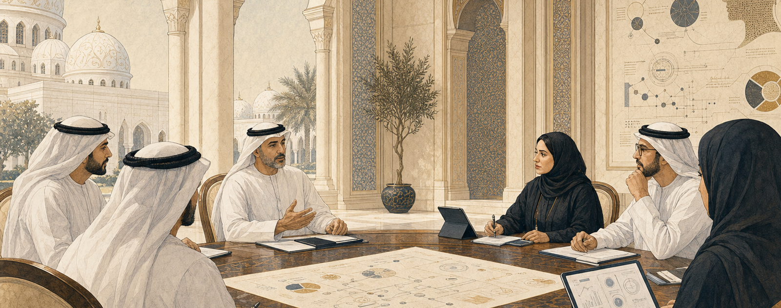Editorial illustration for The Emirates Intelligencer