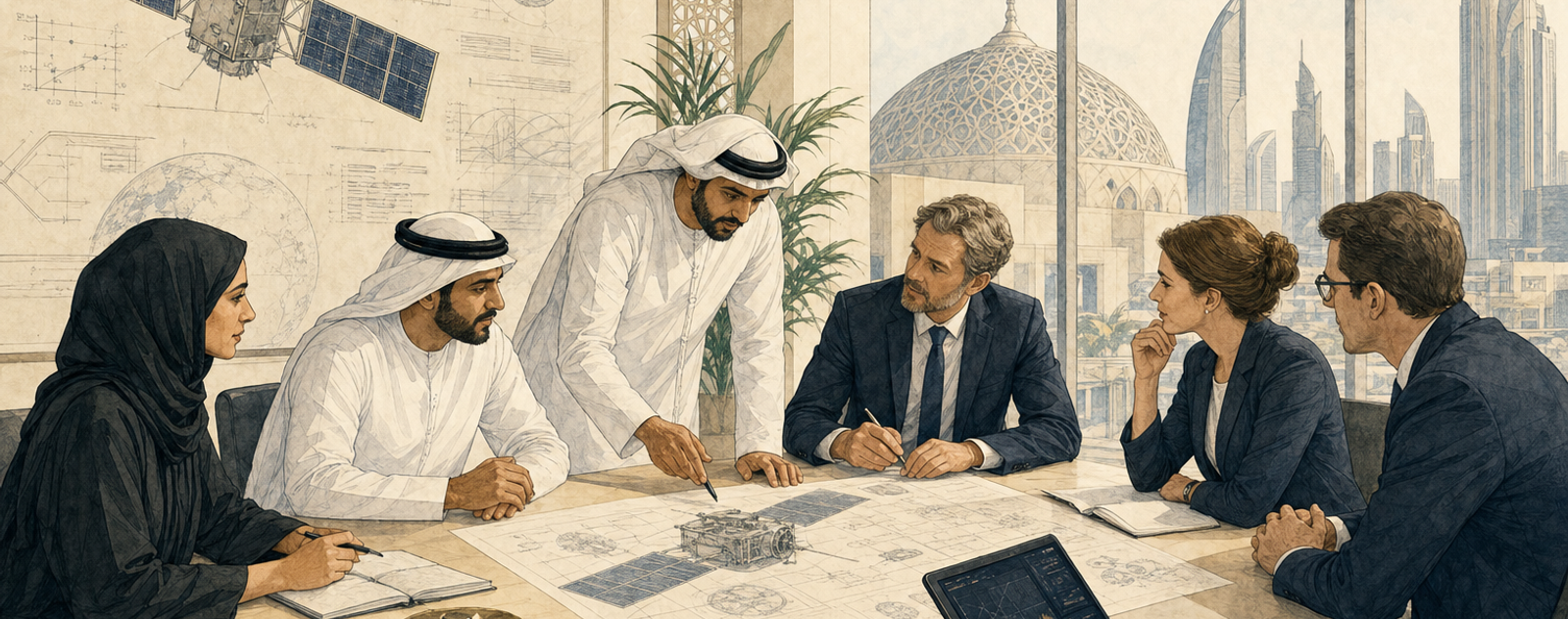 Editorial illustration for The Emirates Intelligencer