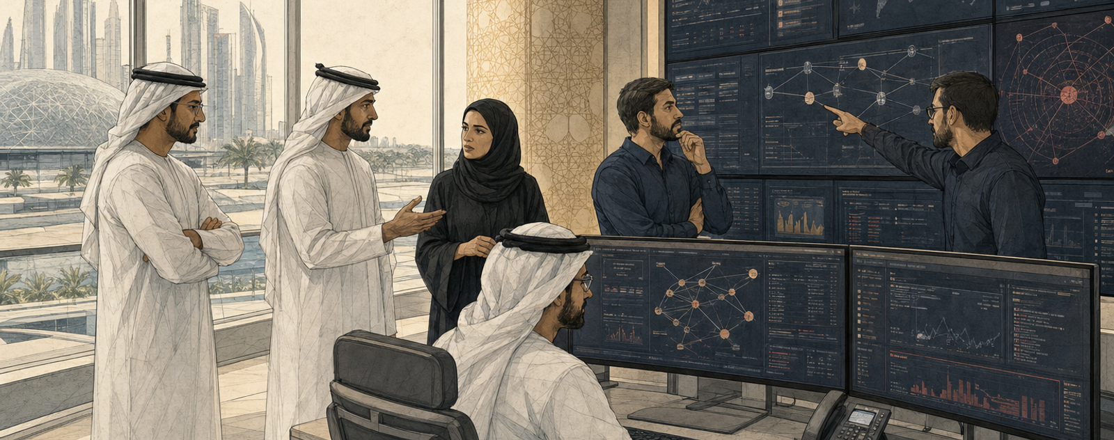 Editorial illustration for The Emirates Intelligencer