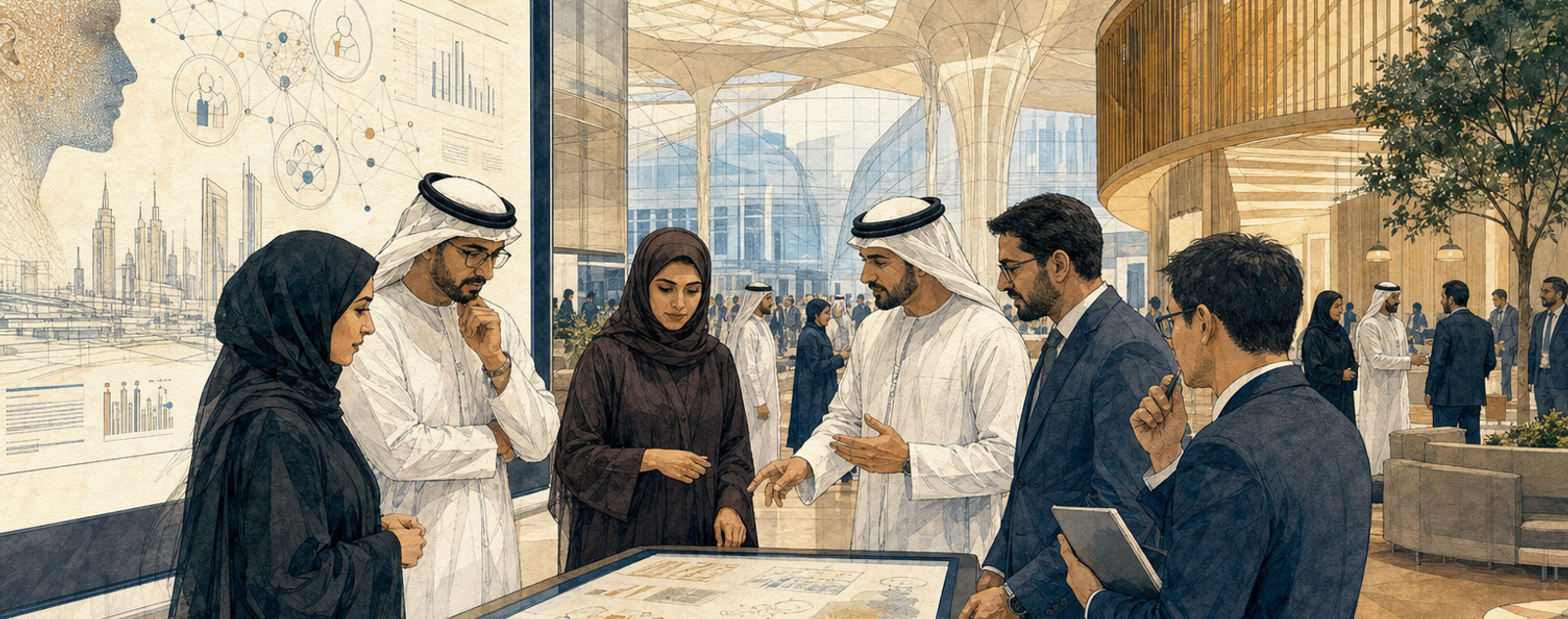 Editorial illustration for The Emirates Intelligencer