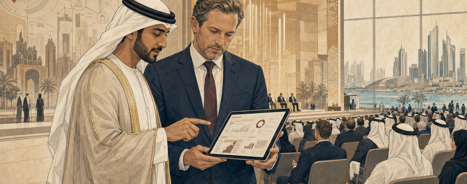 Editorial illustration for The Emirates Intelligencer