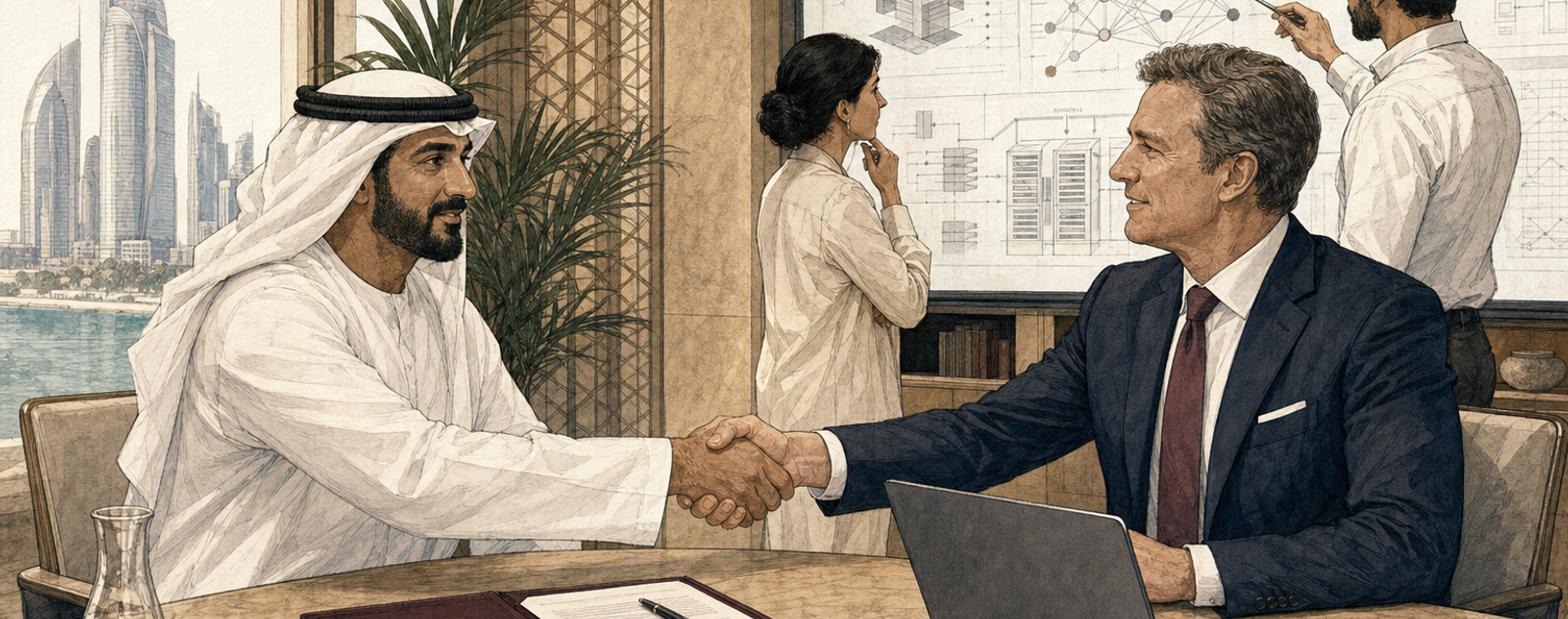 Editorial illustration for The Emirates Intelligencer