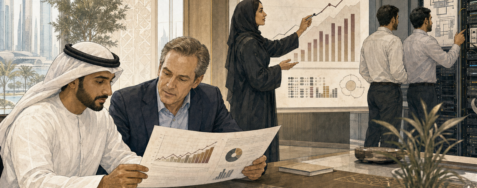 Editorial illustration for The Emirates Intelligencer