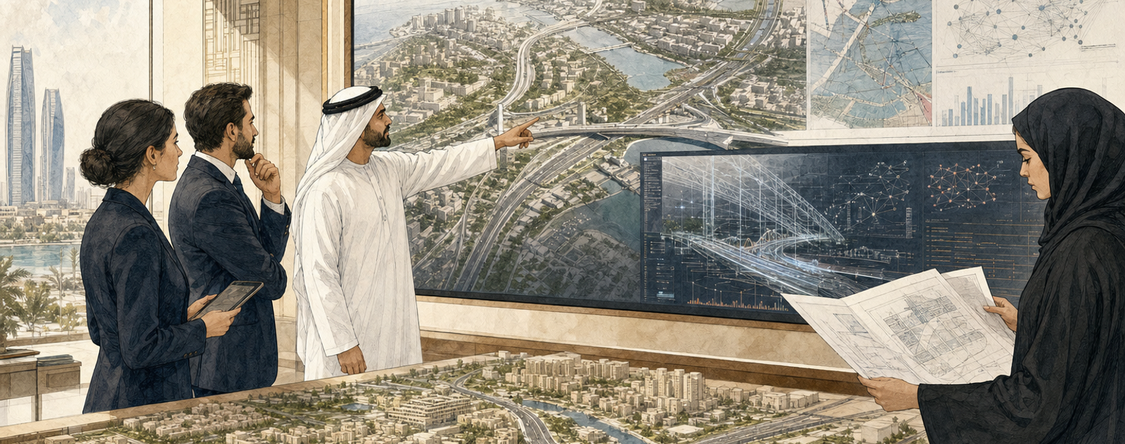 Editorial illustration for The Emirates Intelligencer