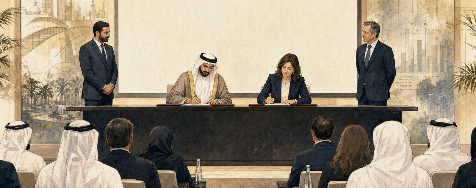 Editorial illustration for The Emirates Intelligencer