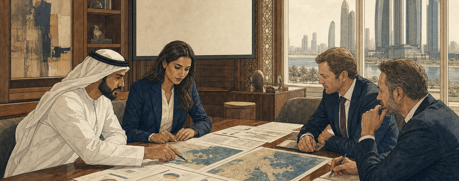 Editorial illustration for The Emirates Intelligencer