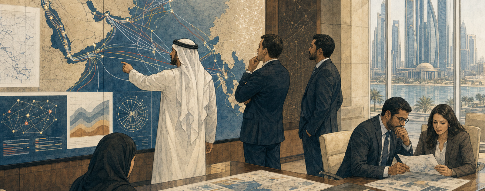 Editorial illustration for The Emirates Intelligencer