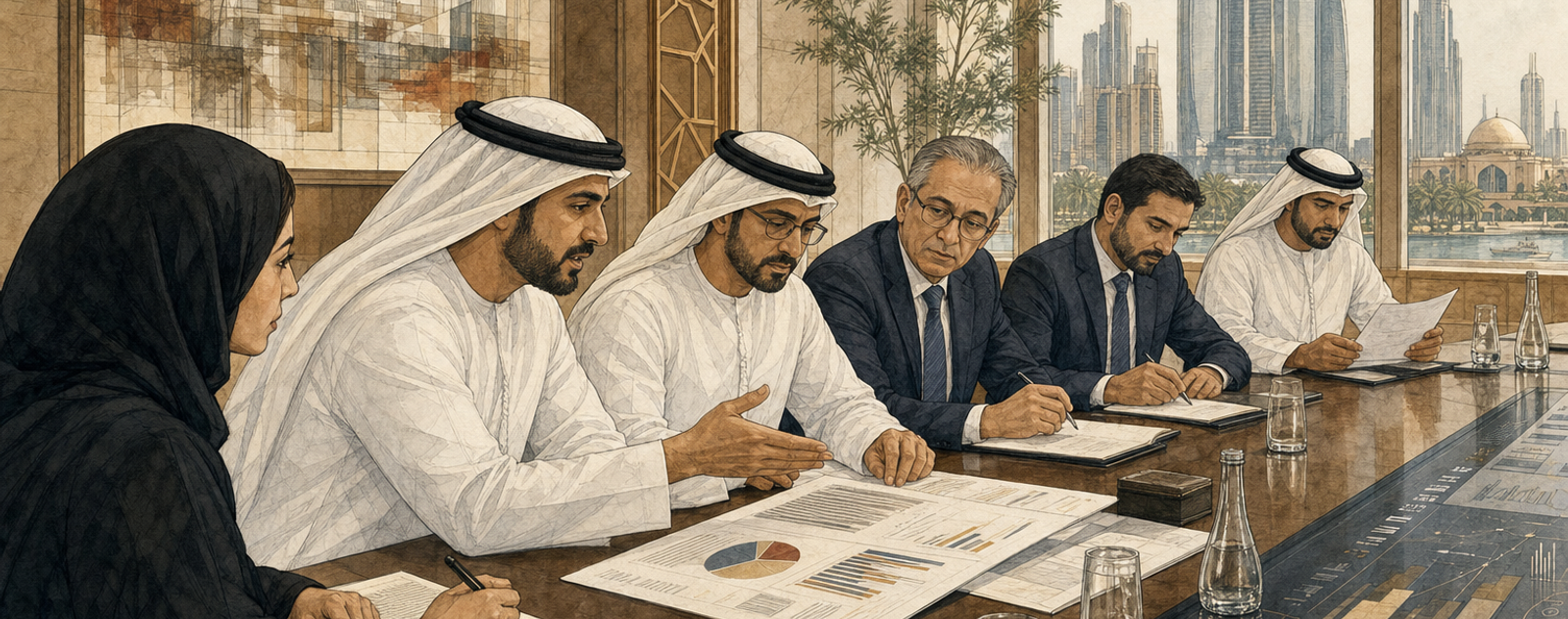 Editorial illustration for The Emirates Intelligencer