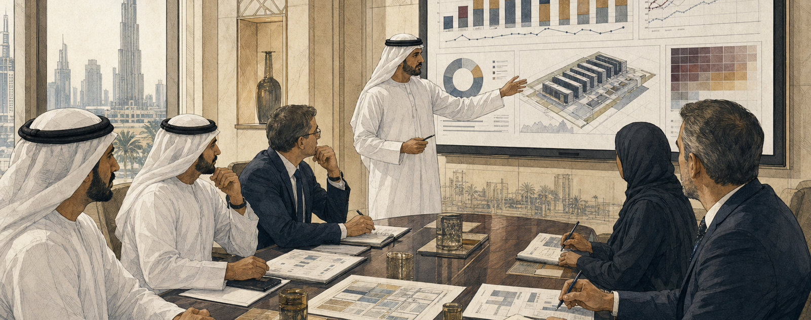 Editorial illustration for The Emirates Intelligencer