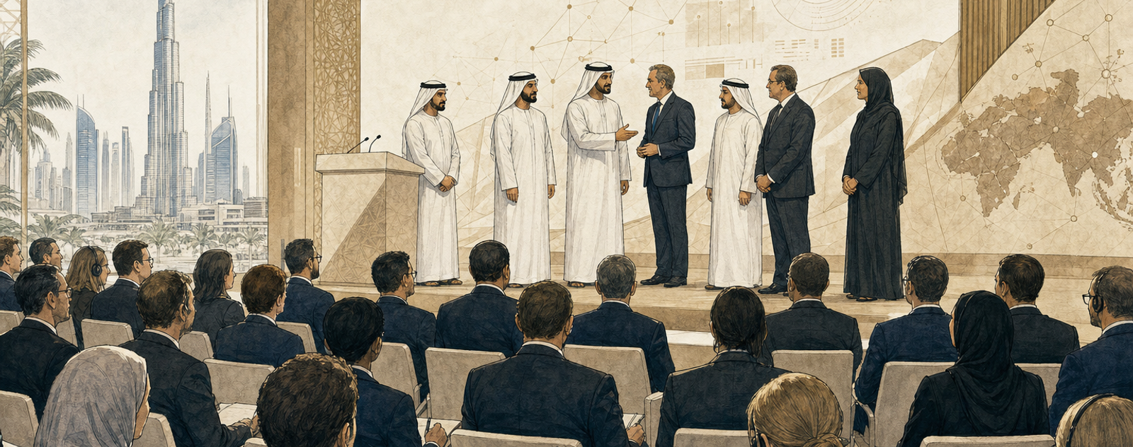 Editorial illustration for The Emirates Intelligencer
